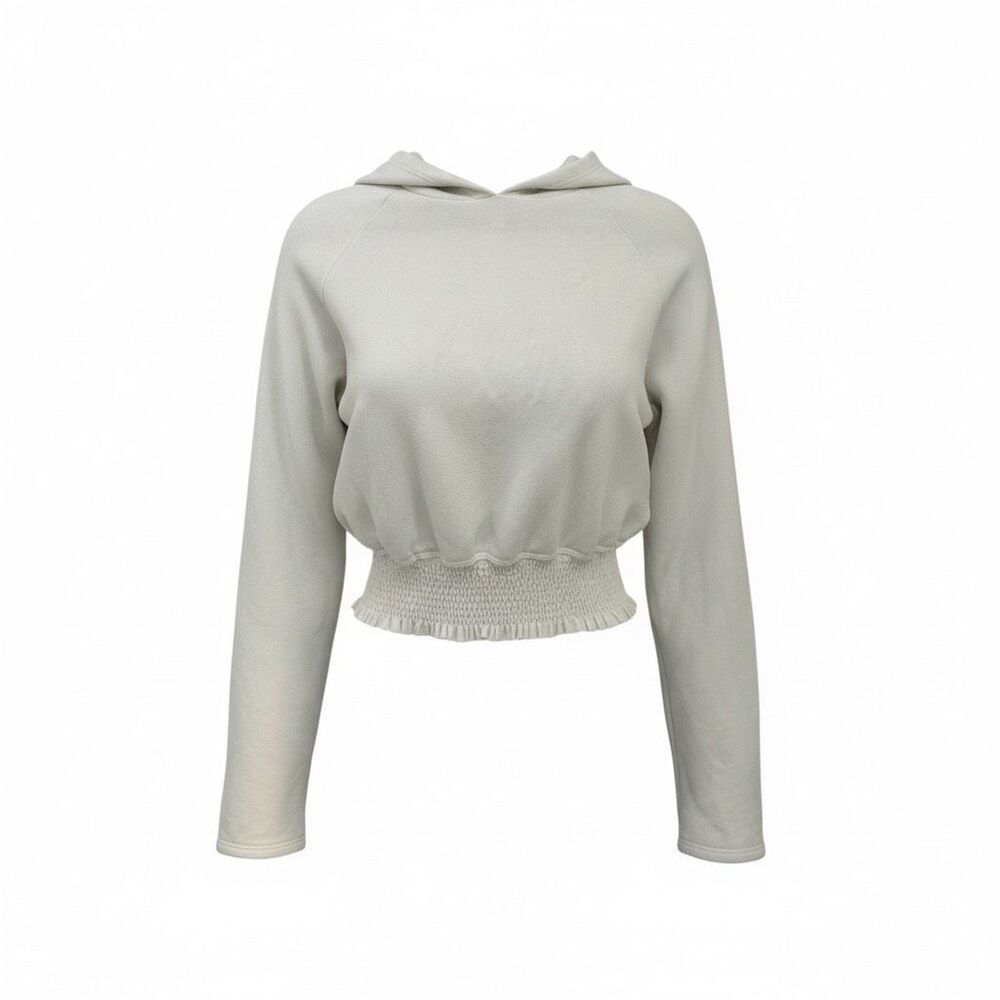 Beyond Yoga Let’s Smock About It Hoodie Size Medium 100% Pima Cotton White